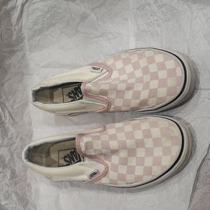 LAST DAY Vans Sz W6 M4.5 checkered slip-ons